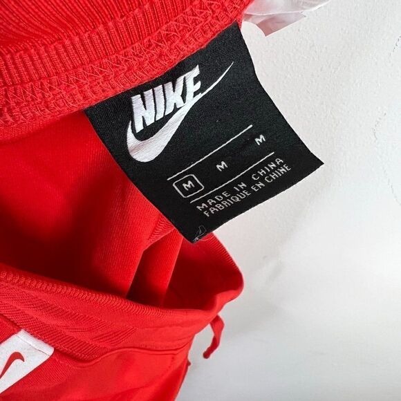 Nike Sportswear Red Floral Embroidered Skinny Track Pants - Picture 6 of 8